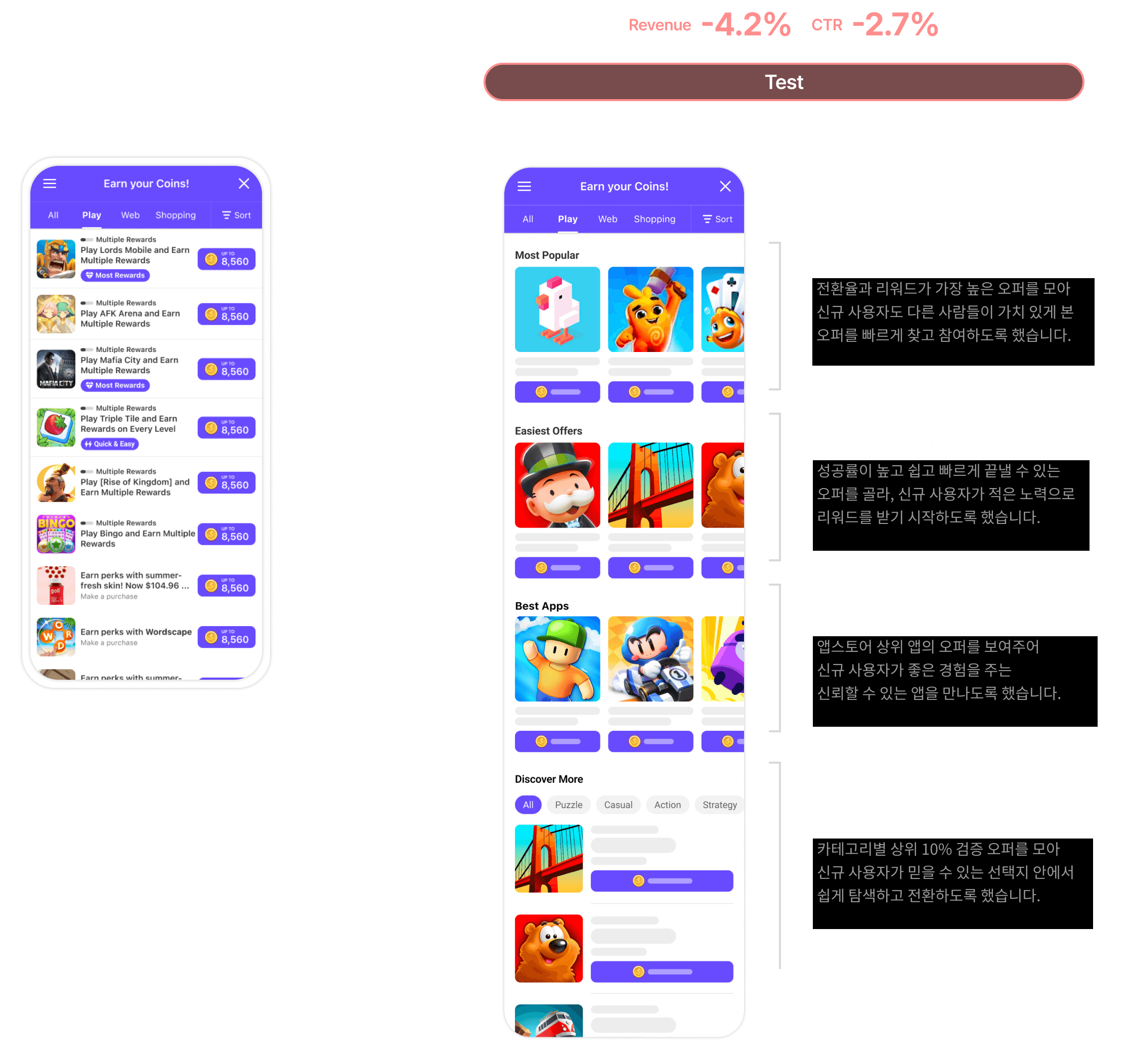 이터레이션 — Test Variant 1 → Test Variant 2 개선 전후